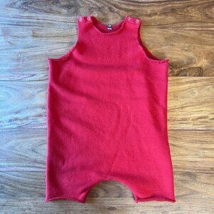 Black i Boys Red Sleeveless Romper 18/24M